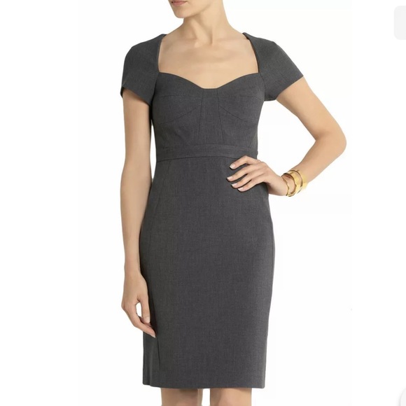 Diane von Furstenberg DVF Katrina Night Fall grey cap sleeve dress, size… - Picture 1 of 7